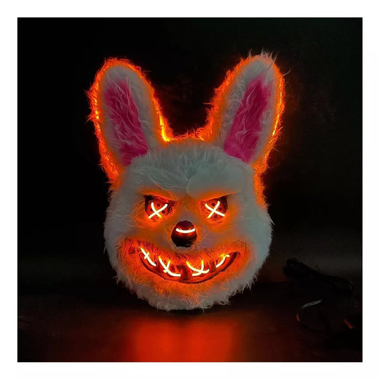 Mascara Conejo Peluche Luz Led