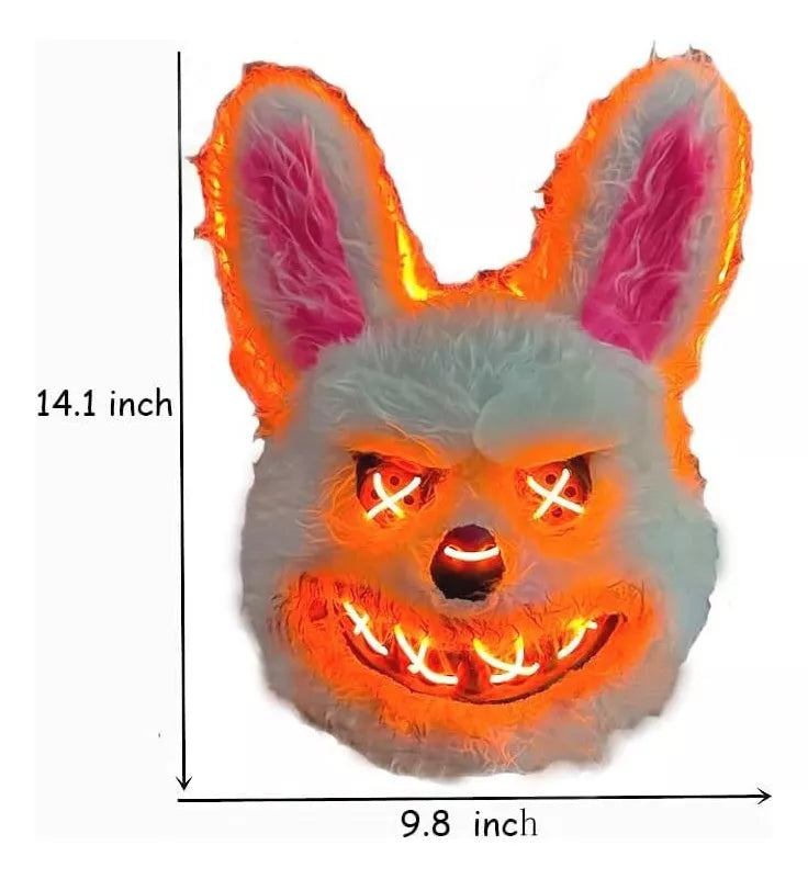 Mascara Conejo Peluche Luz Led