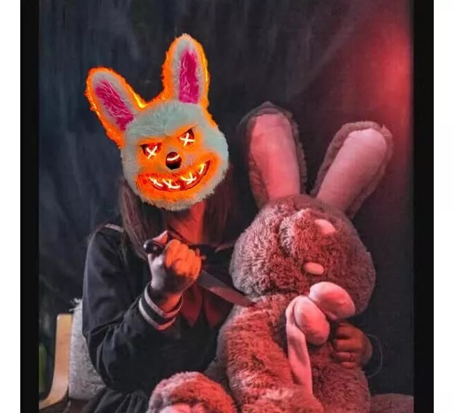 Mascara Conejo Peluche Luz Led