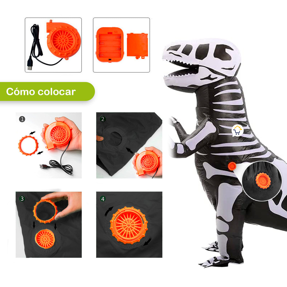 Disfraz Inflable Dinosaurio Dnhueso